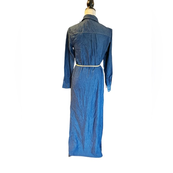 🌻NWT Forever 21 Belted Denim (Chambray) Maxi Dress - Picture 7 of 10